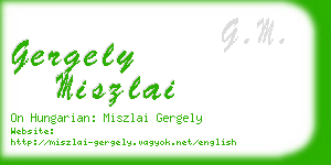 gergely miszlai business card